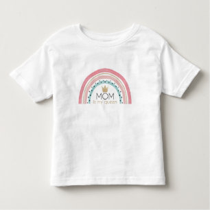 Camiseta Bonita Design Watercolor Rainbow Mãe é Minha Rainh