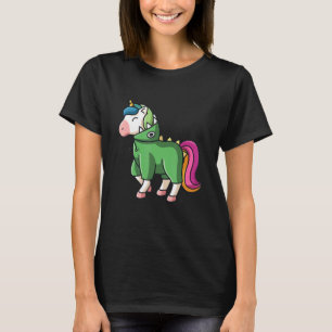 Camiseta Bonita Dinossauro Unicórnio Meninas Meninas Menina