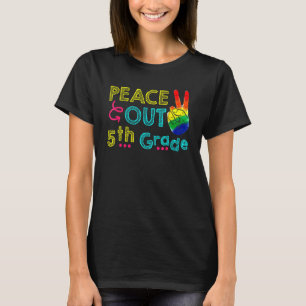 Camiseta Bonita Diversão 5 do Peace Out No Último Dia Da Es