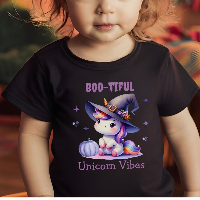 Camiseta Bonita Diversão de Halloween Unicorn Boo Bonito Vi (Criador carregado)