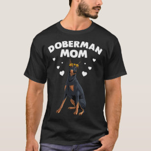 Camiseta Bonita Doberman Mãe Arte Mulheres Meninas Mãe Do