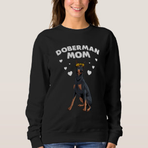 Camiseta Bonita Doberman Mãe Mulheres Meninas Mãe Doberman