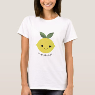 Camiseta Bonita e Engraçada Apenas o limão Kawaii Zest