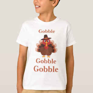 Camiseta Bonita e Minimalista Ação de Graças Engraçado Gobb