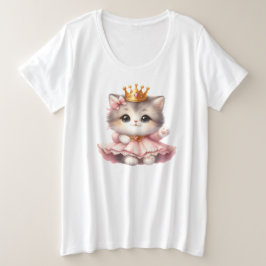 Camiseta Bonita e pequena Princesa Kitten