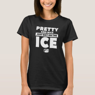 Camiseta Bonita e Simpática Só Não No Jogador de Hóquei no