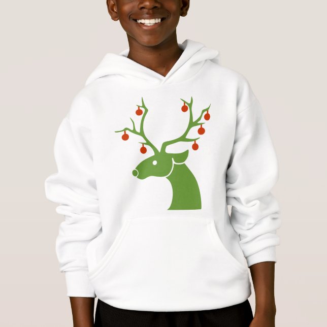 Camiseta Bonita e Simples Reinada de Natal Verde (Frente)
