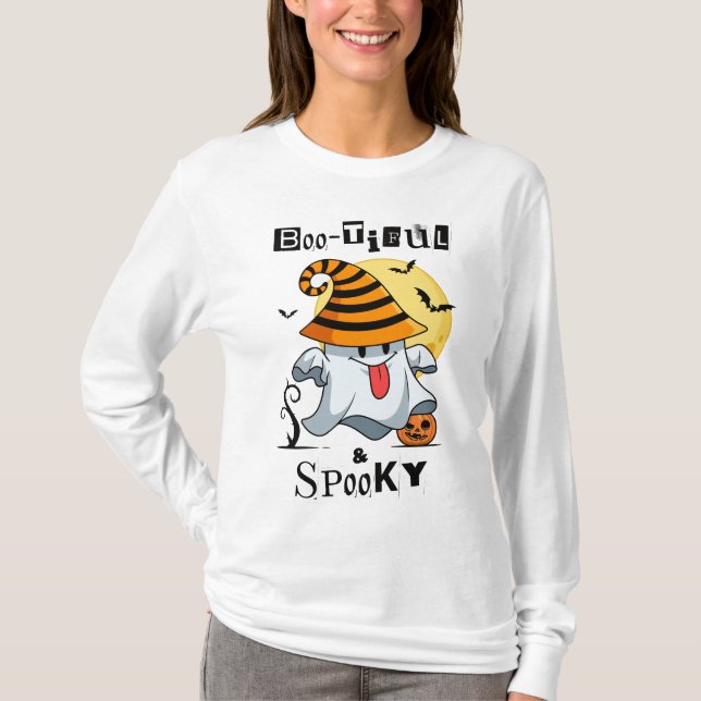 Camiseta Bonita e Spooky (Frente)