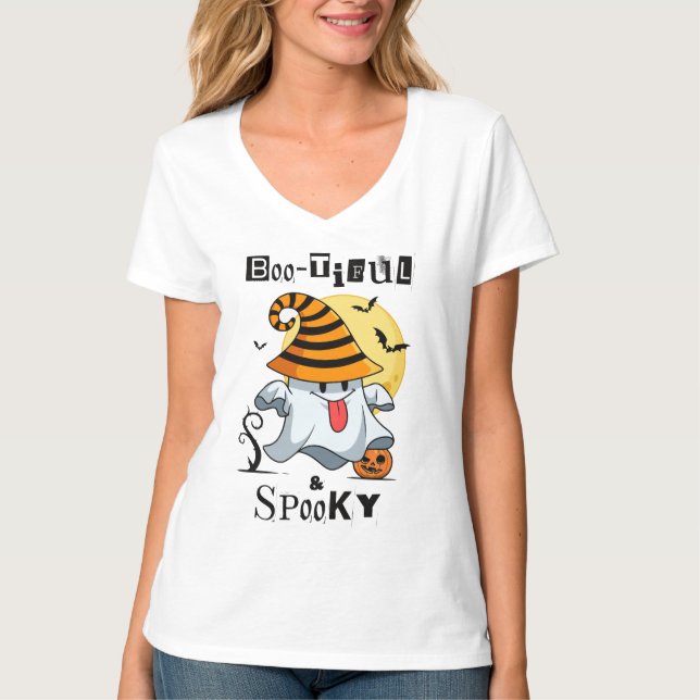 Camiseta Bonita e Spooky (Frente)
