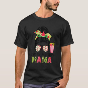 Camiseta Bonita Em Um Melão Mama Mensageira Bun Watermelon