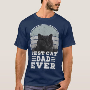 Camiseta Bonita Engraçada Gato Britânico Vintage Melhor Pai
