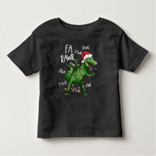 Camiseta Bonita Fa Rawr Rawr Cantando Dinossauro de Natal