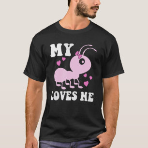 Camiseta Bonita Formiga Minha Tia me ama Família para Sobri