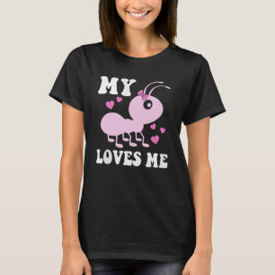 Camiseta Bonita Formiga Minha Tia me ama Família para Sobri