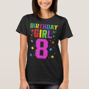 Camiseta Bonita Garota do Bloco de 8 Anos de Noite