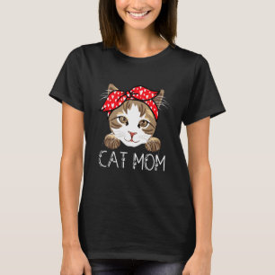Camiseta Bonita Gata Mãe Feliz Dia Da Mãe Para As Mulheres