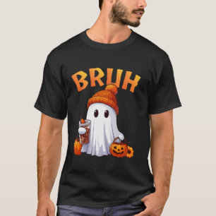 Camiseta Bonita Ghost bruh Funny Família Correspondente Hal