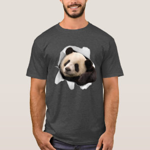 Camiseta Bonita Gigante Panda Amante Homens Mulheres Menina