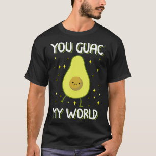 Camiseta Bonita, Guac, Meu Mundo Avocado Dia dos Namorados.