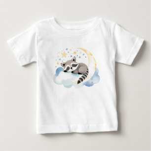 Camiseta Bonita guaxinim na lua -