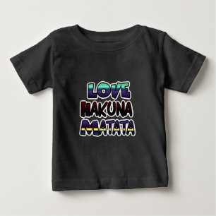 Camiseta Bonita Impressão de Arte de Hakuna Matata