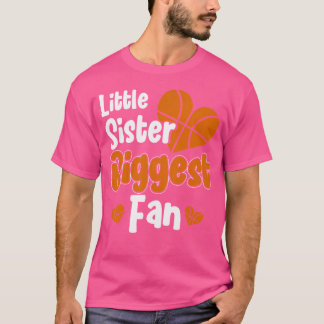 Camiseta Bonita Irmãozinha De Basquete Eu Sou A Maior Fã De