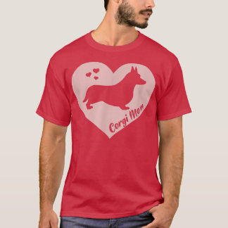 Camiseta Bonita Kawaii Corgi Mãe Galês Corgi Cachorro Mamãe
