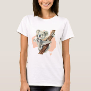 Camiseta Bonita Koala Mãe e Bebê