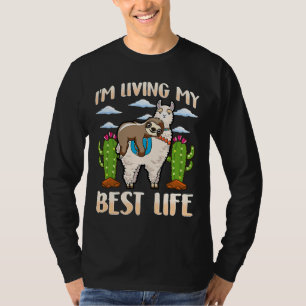Camiseta Bonita Llama Vivendo Minha Melhor Vida