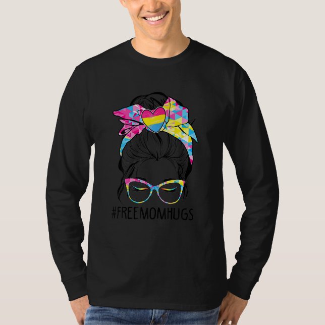 Camiseta Bonita Mãe Abraçada Abraça Orgulho Pansexual Mensa (Frente)