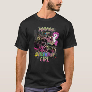 Camiseta Bonita Mãe De Uma Garota De Caminhão-Monstro Ontem