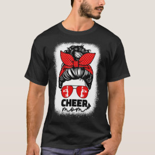 Camiseta Bonita Mãe Para Mulheres Cheerleader Mãe Vermelha