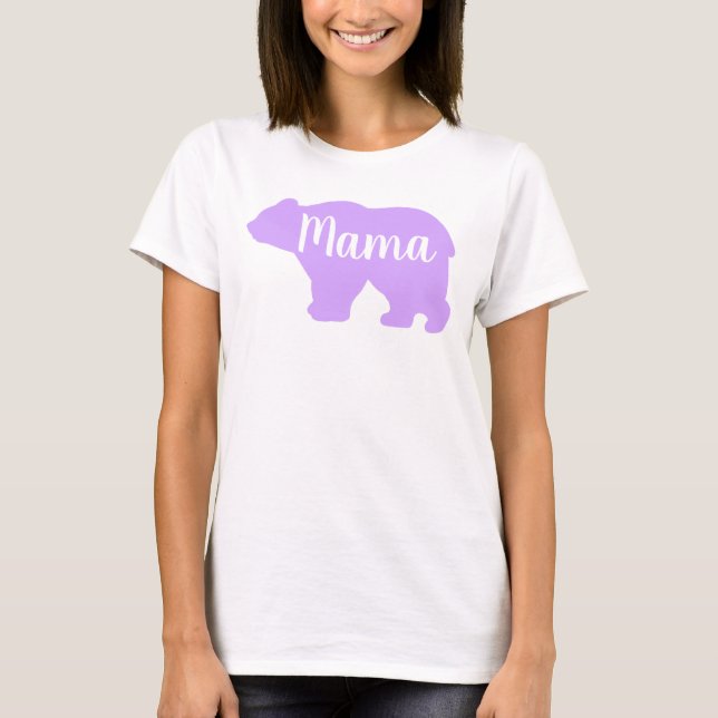 Camiseta Bonita mãe urso design presente de dia de as mães (Frente)