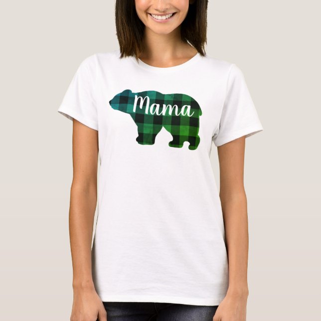 Camiseta Bonita mãe urso design presente de dia de as mães (Frente)