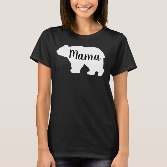 Camiseta Bonita mãe urso design presente de dia de as mães (Frente)
