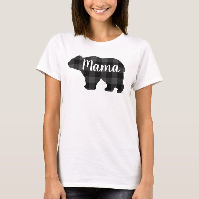 Camiseta Bonita mãe urso design presente de dia de as mães (Frente)