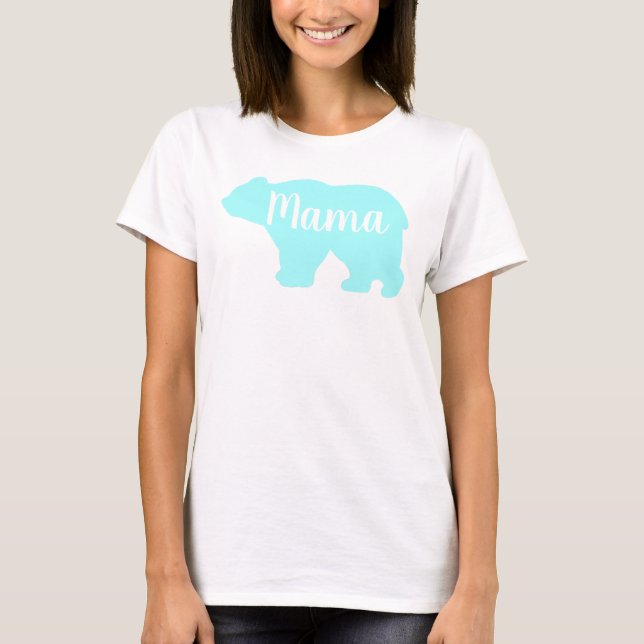 Camiseta Bonita mãe urso design presente de dia de as mães (Frente)