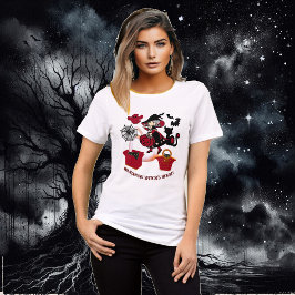 Camiseta Bonita Mamãe de bruxa vagabunda Halloween Funky