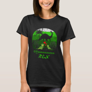Camiseta Bonita Mamasaurus Rex Dois Filhos Mães de Dinossau