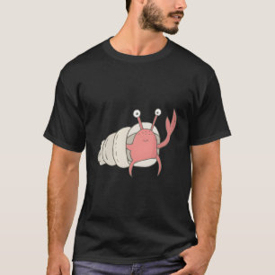 Camiseta Bonita Mão Desenhada Caranguejo De Arte Diz Alô