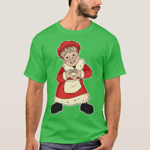 Camiseta Bonita mão Fazer Mãos Corações da Sra. Claus
