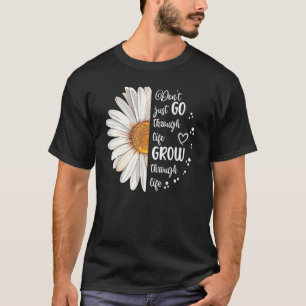 Camiseta Bonita margarida não cresce através da motivação d
