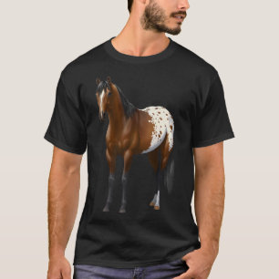 Camiseta Bonita Marrom Bay Appaloosa Horse Lover Gift Pre