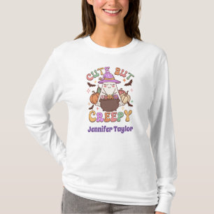 Camiseta Bonita, mas assustadora, garota fantasma.