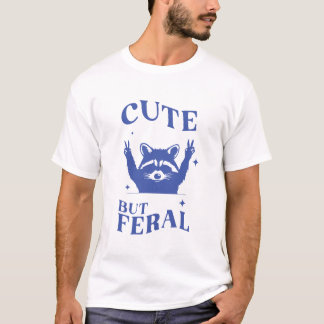 Camiseta Bonita Mas Feral Raccoon