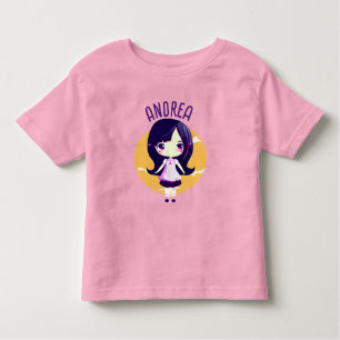 Camiseta Bonita Menina Kawaii Personalizada