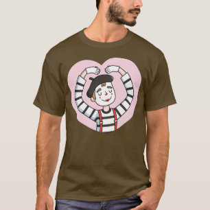 Camiseta Bonita Mime Com Gesto De Amor