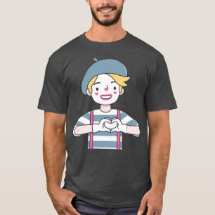 Camiseta Bonita Mímica Enviando Amor Para Você