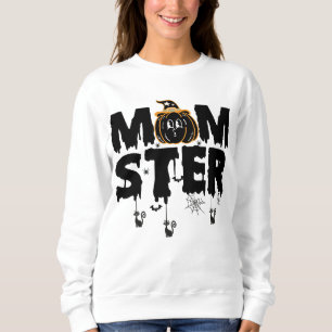 Camiseta Bonita Momster Roteiro Engraçado Mãe Halloween