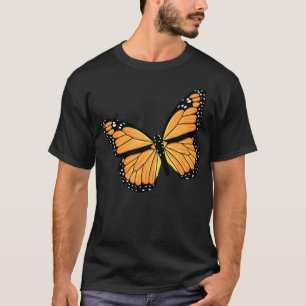Camiseta Bonita Monarca Borboleta Arte Mulheres Jardim Mant